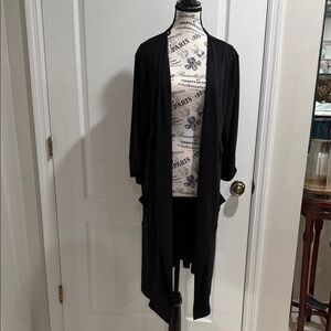 Tahari Black Open-Front Blazer
